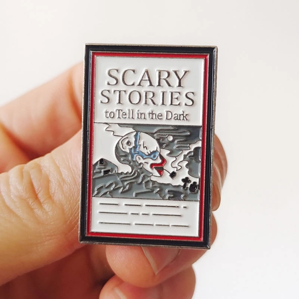 90's baby nostalgia spooky book pin